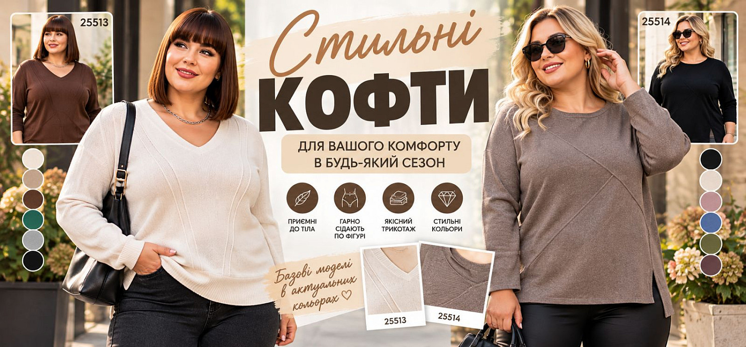 Стильні кофти. Осінь 2026